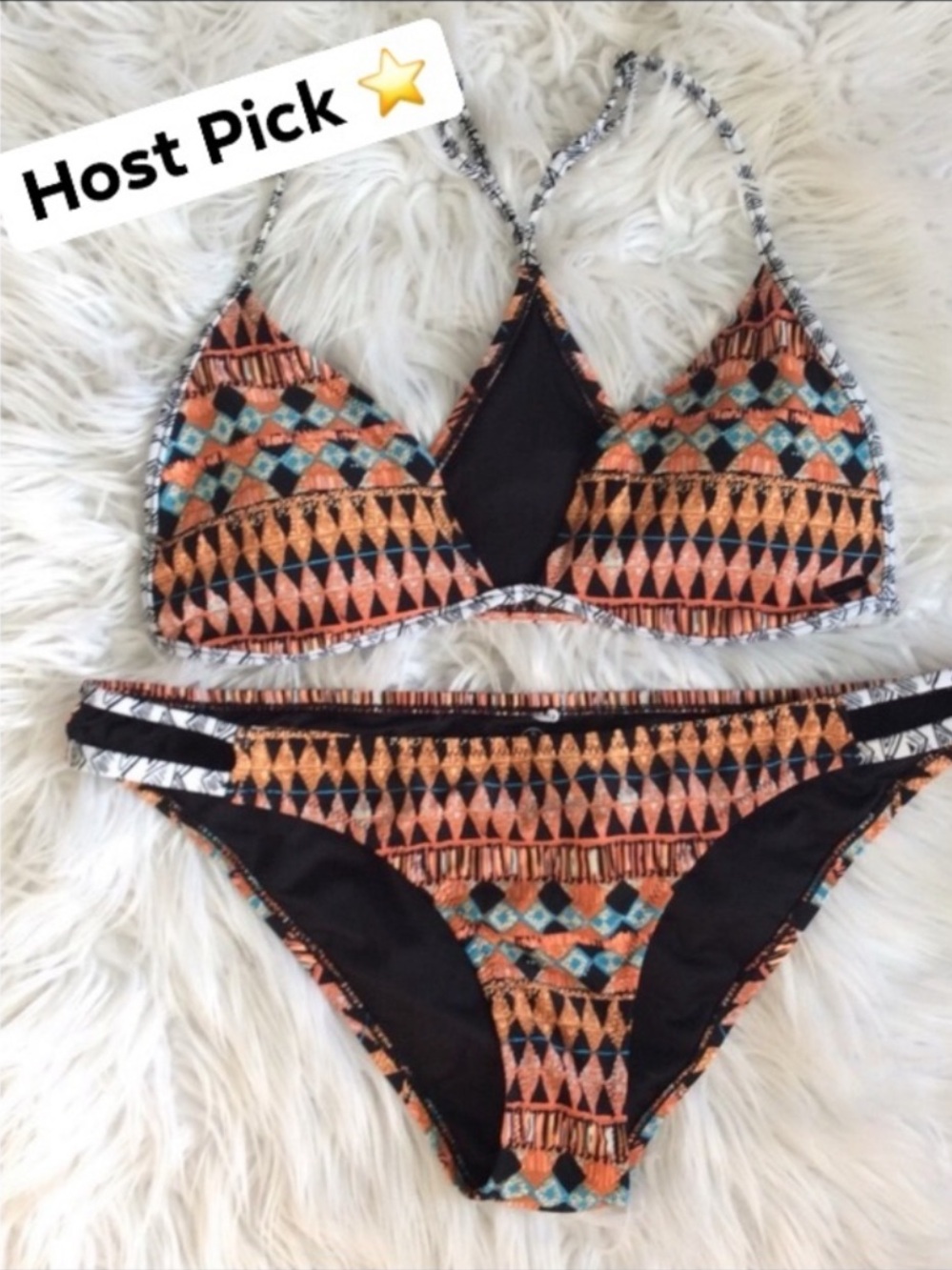 NWOT VOLCOM Aztec Print Triangle Bikini